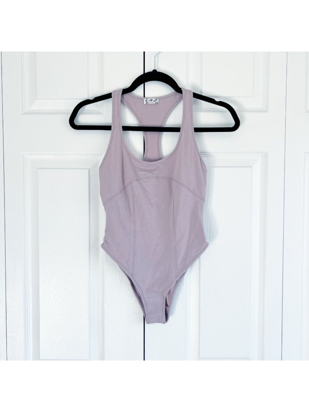 Free People Pink Purple Scoop Neck Sleeveless Bodysuit Women's Size X-Small XS
